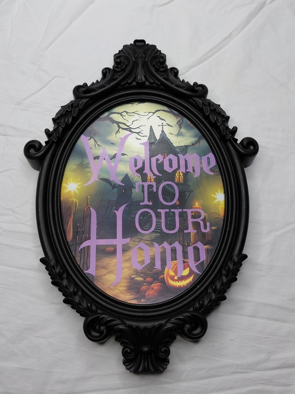 Welcome to Your Home Gothic Halloween Wall Decor Scary Haunting Sounds